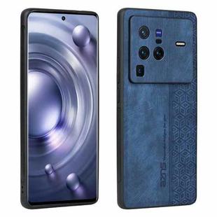 For vivo X80 Pro AZNS 3D Embossed Skin Feel Phone Case(Sapphire Blue)