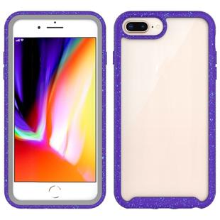 For iPhone 8 Plus / 7 Plus Shockproof Starry Sky PC + TPU Protective Case(Purple)