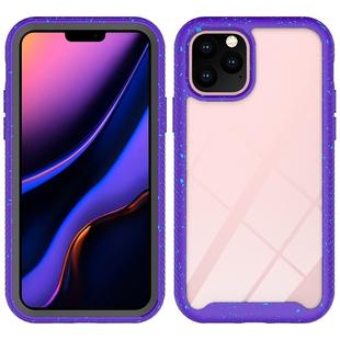 For iPhone 11 Pro Shockproof Starry Sky PC + TPU Protective Case(Purple)