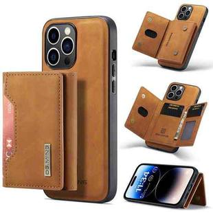 For iPhone 14 Pro Max DG.MING M2 Series 3-Fold Card Bag Leather Case(Brown)