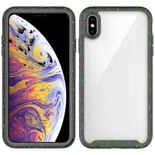 For iPhone XS Max Shockproof Starry Sky PC + TPU Protective Case(Black)