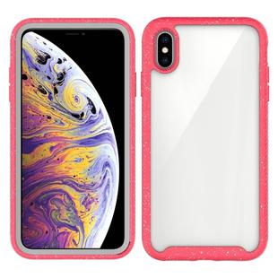 For iPhone XS Max Shockproof Starry Sky PC + TPU Protective Case(Red)