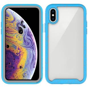 For iPhone X / XS Shockproof Starry Sky PC + TPU Protective Case(Sky Blue)