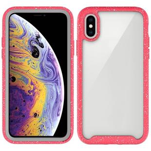 For iPhone X / XS Shockproof Starry Sky PC + TPU Protective Case(Red)