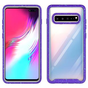 For Galaxy S10 5G Shockproof Starry Sky PC + TPU Protective Case(Purple)