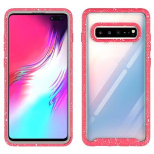 For Galaxy S10 5G Shockproof Starry Sky PC + TPU Protective Case(Red)