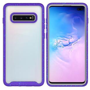 For Galaxy S10 Plus Shockproof Starry Sky PC + TPU Protective Case(Purple)
