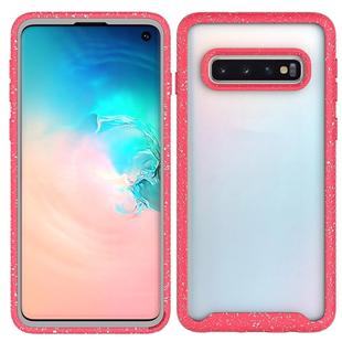 For Galaxy S10 Shockproof Starry Sky PC + TPU Protective Case(Red)