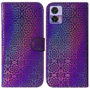 For Motorola Edge 30 Neo / Edge 30 Lite Colorful Magnetic Buckle Leather Phone Case(Purple)