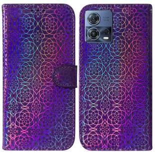 For Motorola Moto S30 Pro 5G / Edge 30 Fusion Colorful Magnetic Buckle Leather Phone Case(Purple)