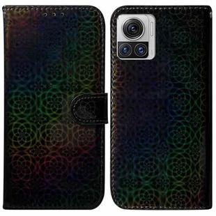 For Motorola Moto X30 Pro 5G / Edge 30 Ultra Colorful Magnetic Buckle Leather Phone Case(Black)