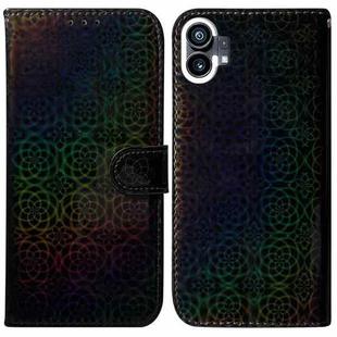 For Nothing Phone 1 Colorful Magnetic Buckle Leather Phone Case(Black)