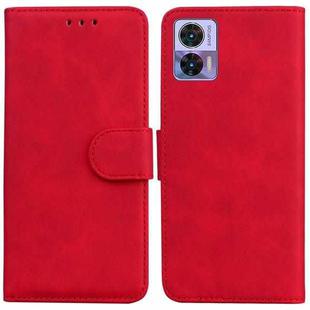 For Motorola Edge 30 Neo / Edge 30 Lite Skin Feel Pure Color Flip Leather Phone Case(Red)