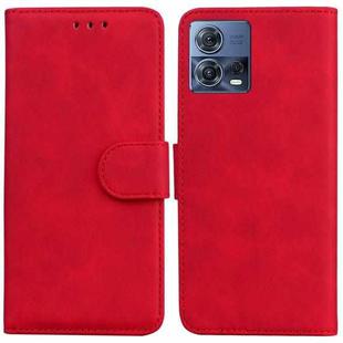 For Motorola Moto S30 Pro 5G / Edge 30 Fusion Skin Feel Pure Color Flip Leather Phone Case(Red)