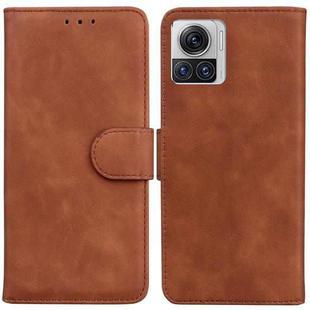 For Motorola Moto X30 Pro 5G / Edge 30 Ultra Skin Feel Pure Color Flip Leather Phone Case(Brown)