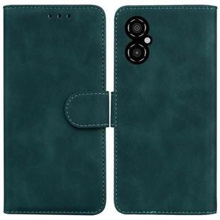 For Xiaomi Poco M4 5G Skin Feel Pure Color Flip Leather Phone Case(Green)