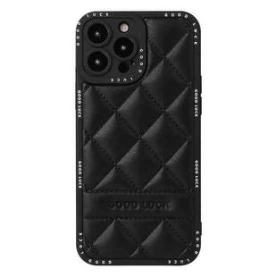 For iPhone 11 Diamond Pattern Leather Phone Case(Black)