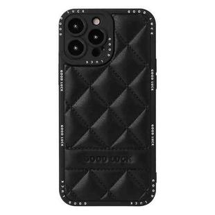 For iPhone 11 Pro Diamond Pattern Leather Phone Case(Black)