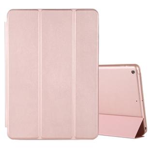 For iPad 10.2 Horizontal Flip Smart Leather Case with Three-folding Holder(Gold)