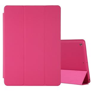 For iPad 10.2 Horizontal Flip Smart Leather Case with Three-folding Holder(Rose Red)