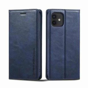 For iPhone 12 mini LC.IMEEKE RFID Anti-theft Leather Phone Case(Blue)