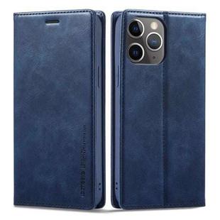 For iPhone 11 Pro LC.IMEEKE RFID Anti-theft Leather Phone Case(Blue)