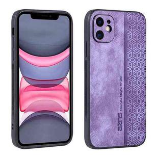 For iPhone 11 AZNS 3D Embossed Skin Feel Phone Case(Purple)