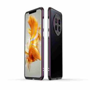 For Huawei Mate 50 Pro LK Aurora Metal Phone Frame with Lens Cover(Black Purple)
