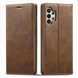 For Samsung Galaxy A04 / A04s / A13 4G&5G LC.IMEEKE RFID Anti-theft Leather Phone Case(Brown)
