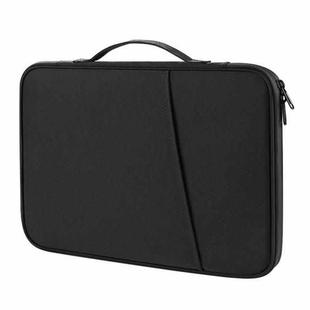 For 9.7-11 inch Laptop Portable Nylon Twill Texture Bag(Black)
