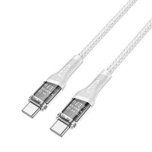 hoco U111 Transparent Discovery Edition Type-C to Type-C 60W Fast Charging Data Cable Length: 1.2m(Grey)