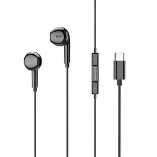 Borofone BM71 1.2m Light Song Type-C Wire-controlled Digital Earphones with Mic(Black)