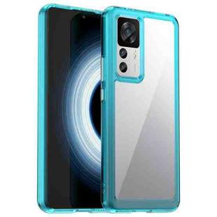 For Xiaomi Redmi K50 Ultra/Xiaomi 12T/Xiaomi 12T Pro Colorful Series Acrylic + TPU Phone Case(Transparent Blue)