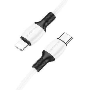 Borofone BX84 1m 20W USB-C / Type-C to 8 Pin Rise PD Charging Data Cable(White)