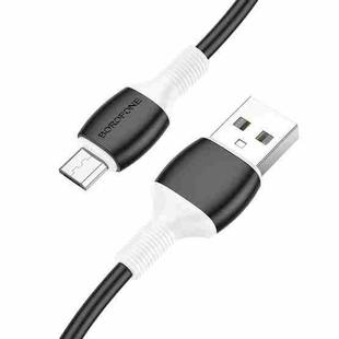 Borofone BX84 1m 2.4A USB to Micro USB Rise Charging Data Cable(Black)