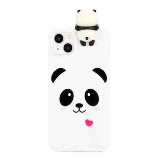 For iPhone 14 Plus Shockproof Cartoon TPU Phone Case(White Panda)