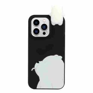 For iPhone 14 Pro Shockproof Cartoon TPU Phone Case(Naughty Bear)