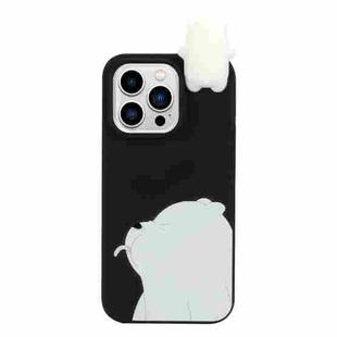 For iPhone 14 Pro Max Shockproof Cartoon TPU Phone Case(Naughty Bear)