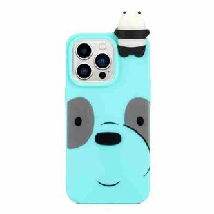 For iPhone 14 Pro Max Shockproof Cartoon TPU Phone Case(Big Eye Bear)