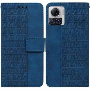 For Motorola Moto X30 Pro 5G / Edge 30 Ultra Geometric Embossed Flip Leather Phone Case(Blue)