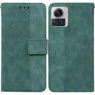 For Motorola Moto X30 Pro 5G / Edge 30 Ultra Geometric Embossed Flip Leather Phone Case(Green)