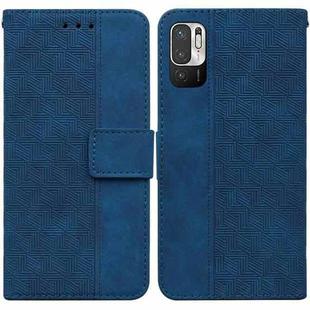 For Xiaomi Redmi Note 11T Pro / 11T Pro+ 5G Geometric Embossed Flip Leather Phone Case(Blue)