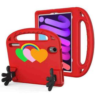 For iPad mini 6 Love Small Palm Holder EVA Tablet Case(Red)