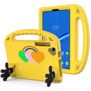 For Lenovo Tab M10 Plus Love Small Palm Holder EVA Tablet Case(Yellow)