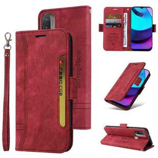 For Motorola Moto E20 / E30 / E40 BETOPNICE Dual-side Buckle Leather Phone Case(Red)