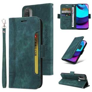 For Motorola Moto E20 / E30 / E40 BETOPNICE Dual-side Buckle Leather Phone Case(Green)