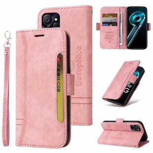 For Realme 9i 5G BETOPNICE Dual-side Buckle Leather Phone Case(Pink)