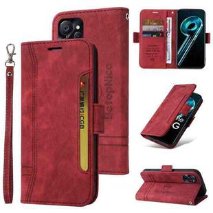 For Realme 9i 5G BETOPNICE Dual-side Buckle Leather Phone Case(Red)