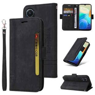 For vivo Y02s / Y16 4G BETOPNICE Dual-side Buckle Leather Phone Case(Black)