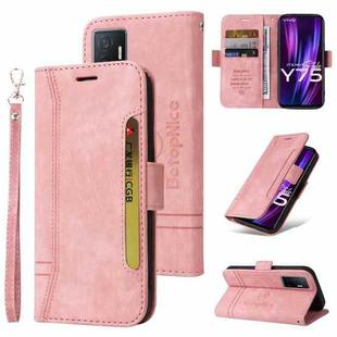 For vivo Y75 4G / V23e 4G/5G BETOPNICE Dual-side Buckle Leather Phone Case(Pink)